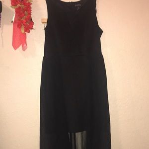 Black high low dress